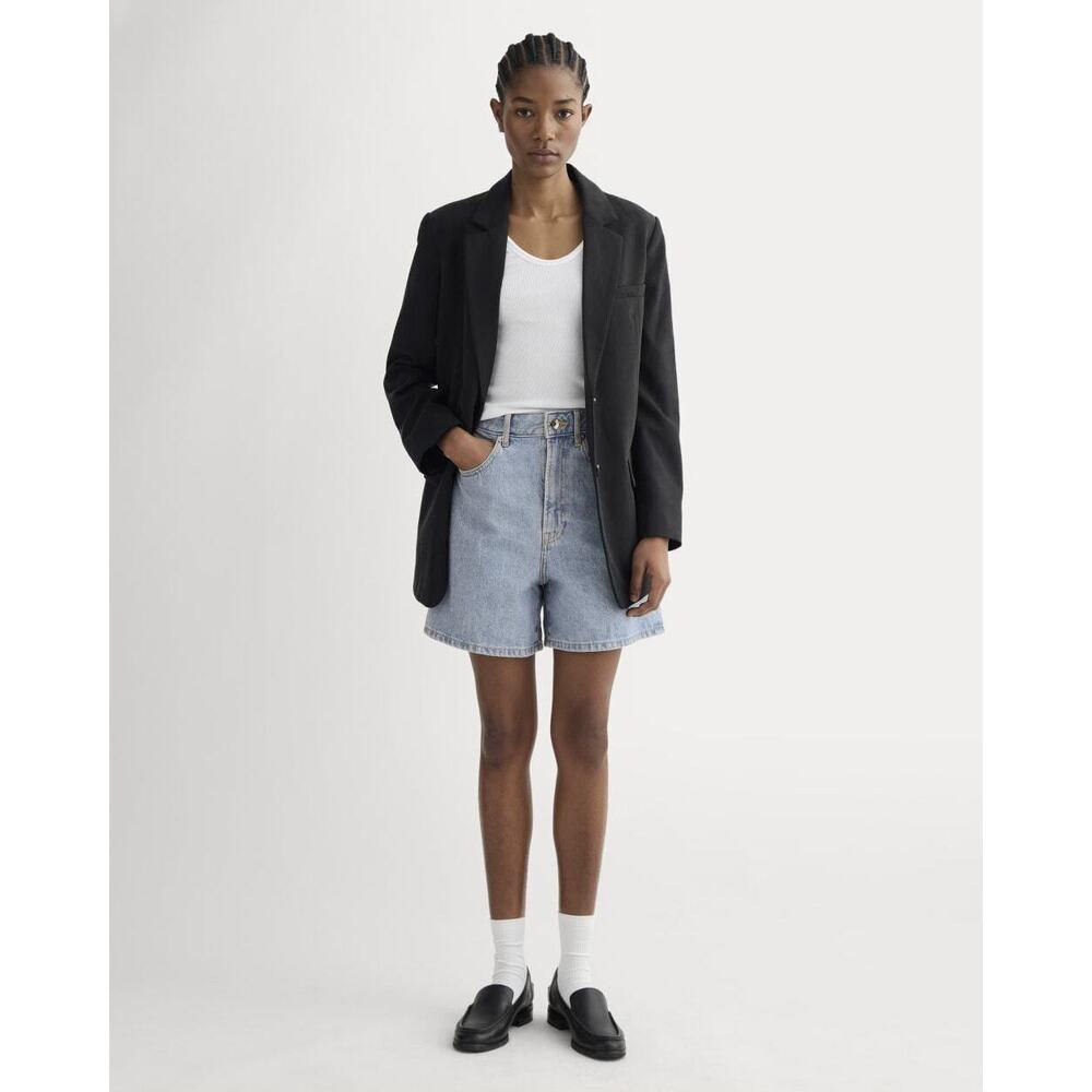 Everlane Women's A-Line Denim Short in Light Indigo, Size 29, Cotton/Denim - Picture 2 of 2